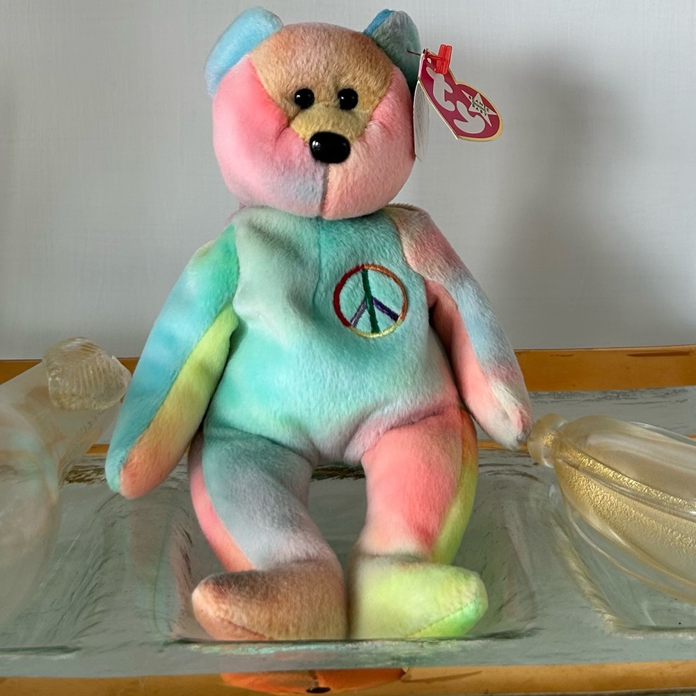 Iconic TY Beanie Baby “Peace” Bear